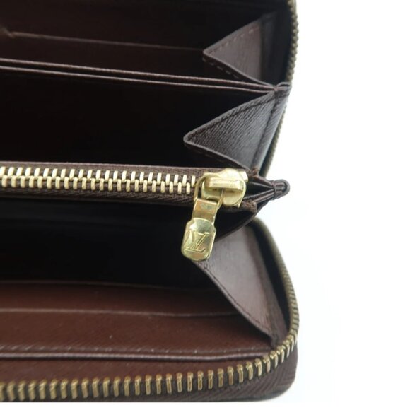 100% Authentic Louis Vuitton Zippy Brown Damier Ebene  leather Wallet - Picture 9 of 12